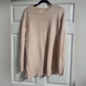 H&M - Womens, Pale Pink, Oversize Split Sides Wool Blend  - Size S